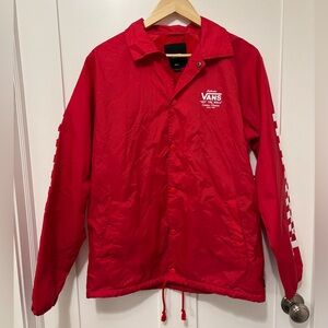 Vans Vibrant Red Windbreaker Jacket